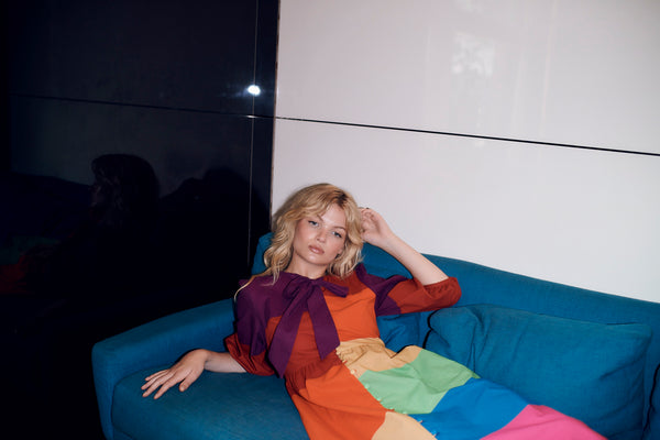 Olivia Rubin Caitlin Colourblock Midi Dress