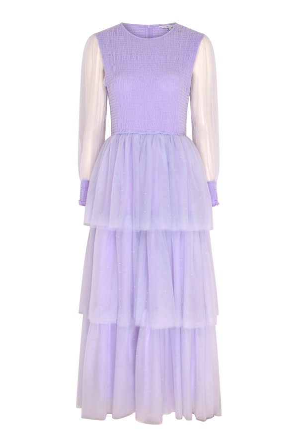 Olivia Rubin Carrie Lilac Tulle Maxi Dress