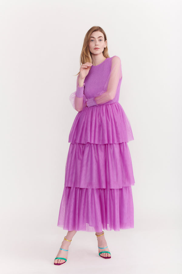 Olivia Rubin Carrie Violet Tulle Maxi Dress