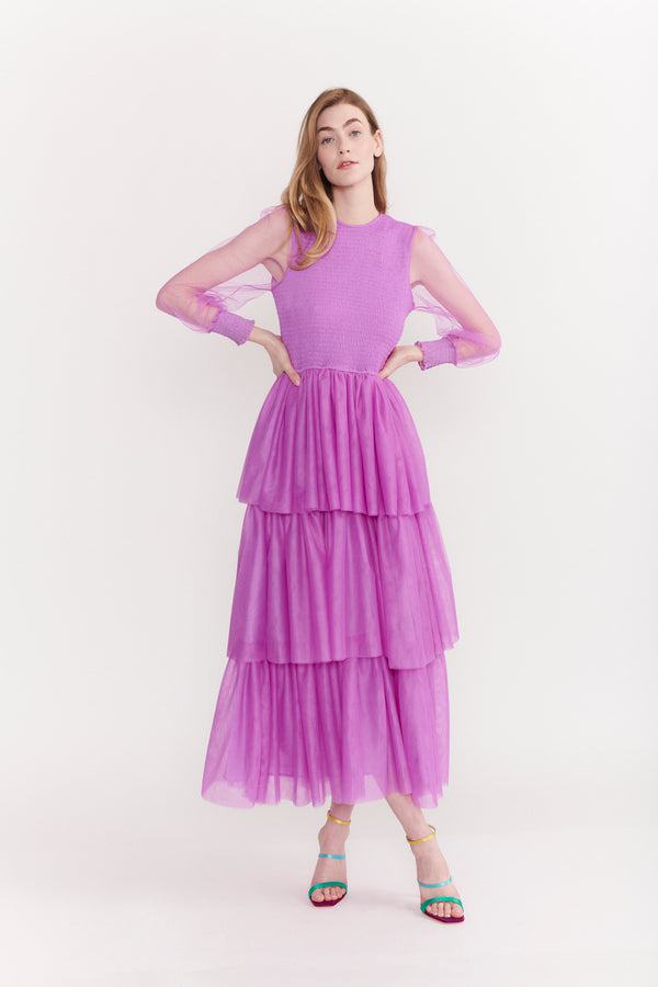 Olivia Rubin Carrie Violet Tulle Maxi Dress
