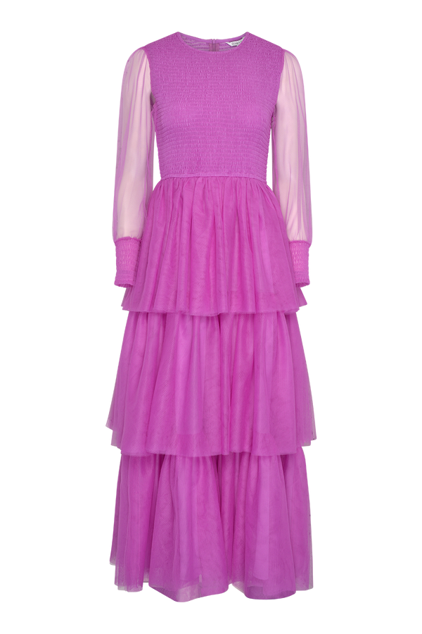 olivia rubin Carrie Violet Tulle Maxi Dress