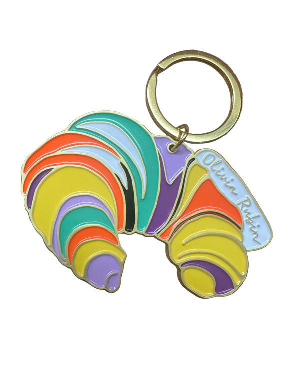 Olivia Rubin Croissant Enamel Keyring