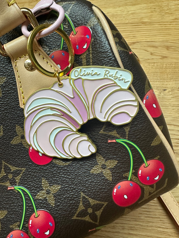 Olivia Rubin Croissant Enamel Keyring