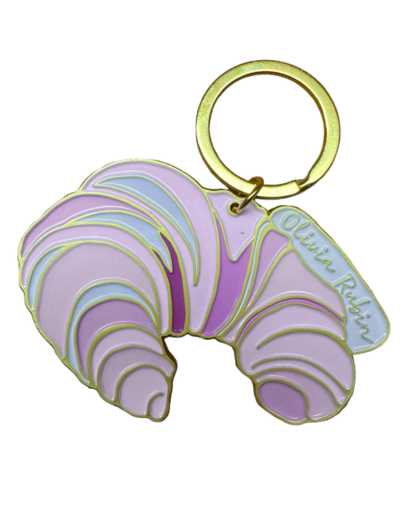 Olivia Rubin Croissant Enamel Keyring