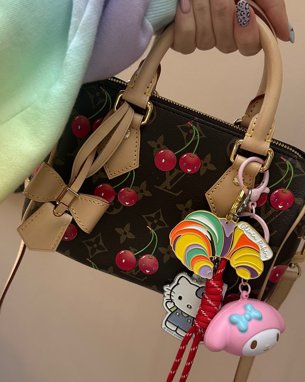 olivia rubin Croissant Enamel Keyring
