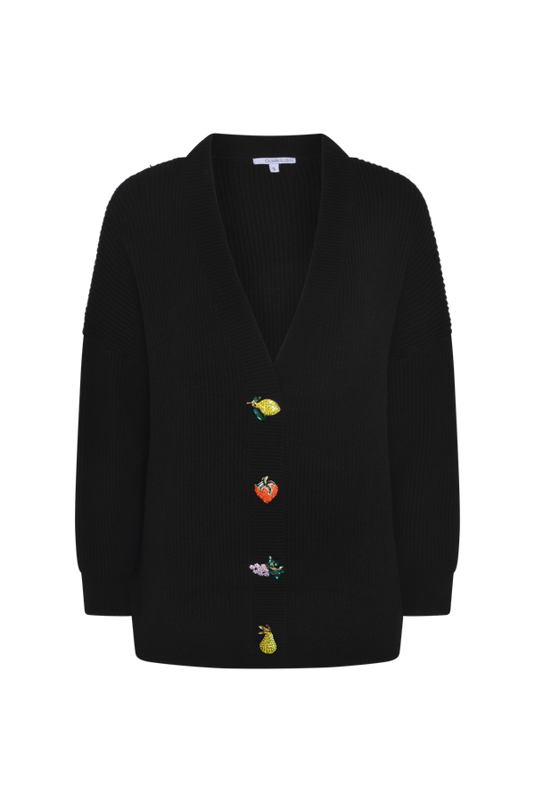 Olivia Rubin Frankie Black Fruit Cardigan