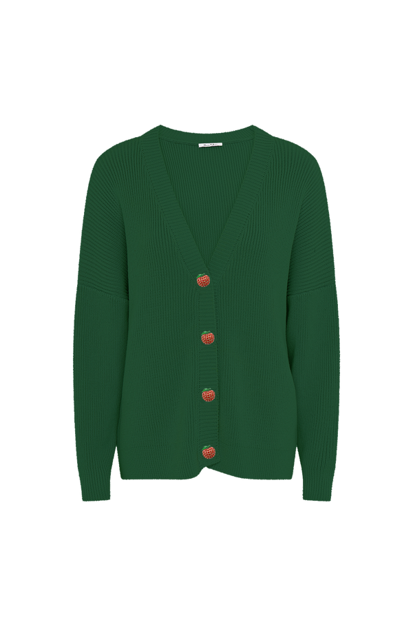 olivia rubin Frankie Dark Green Apple Cardigan