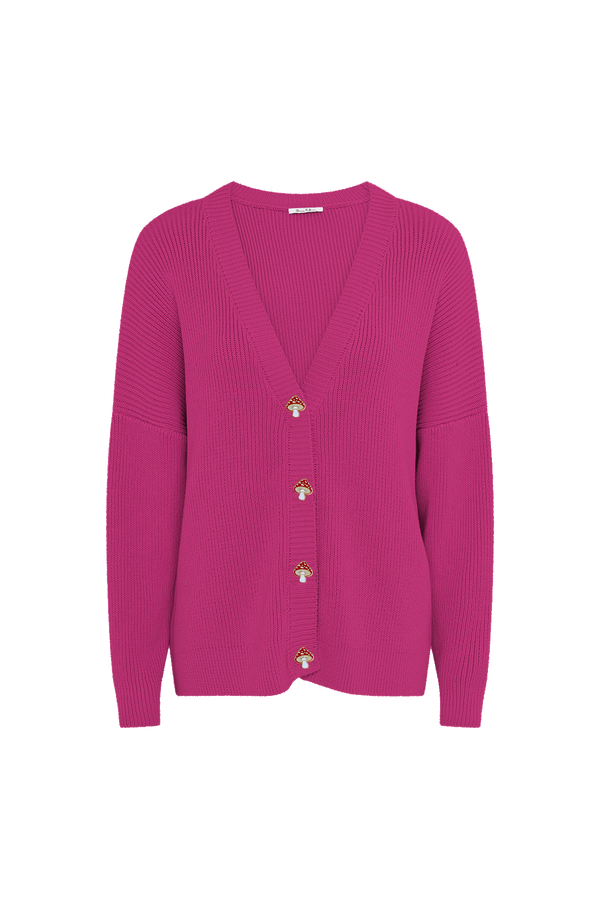 olivia rubin Frankie Magenta Toadstool Cardigan