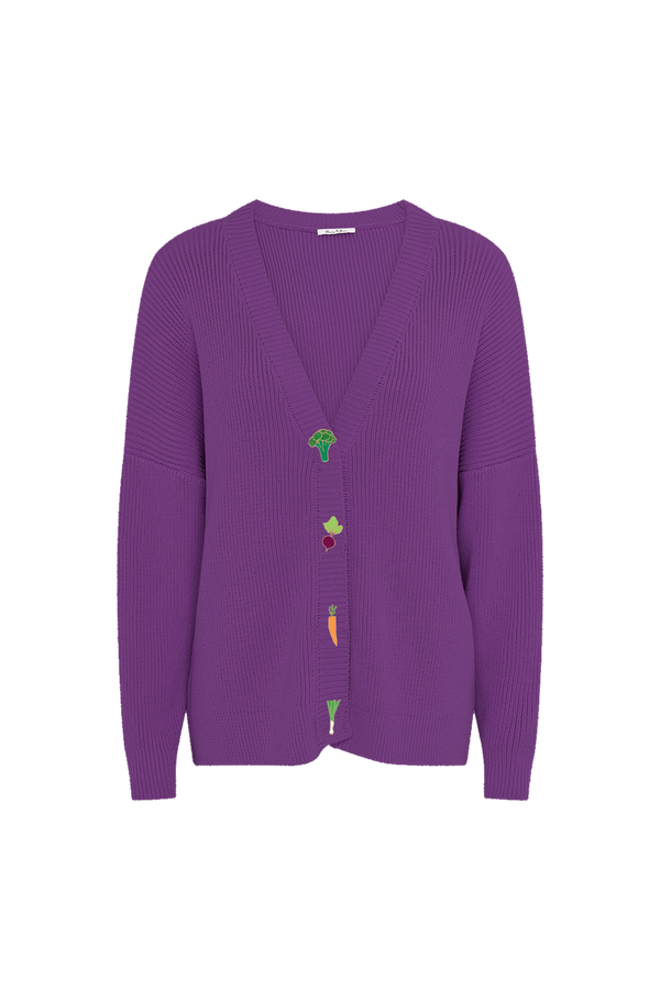olivia rubin Frankie Purple Root Veg Cardigan