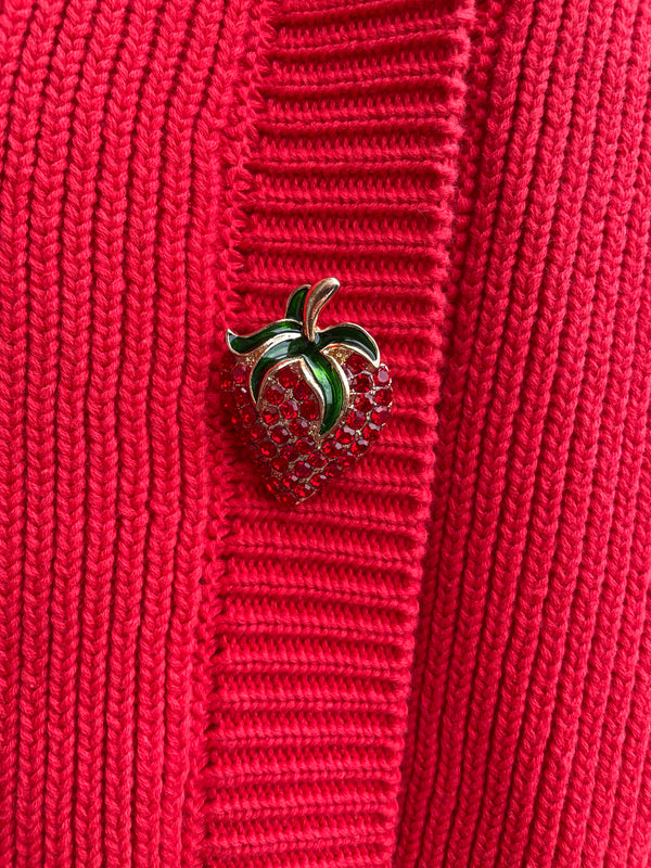 Olivia Rubin Frankie Red Strawberry Cardigan