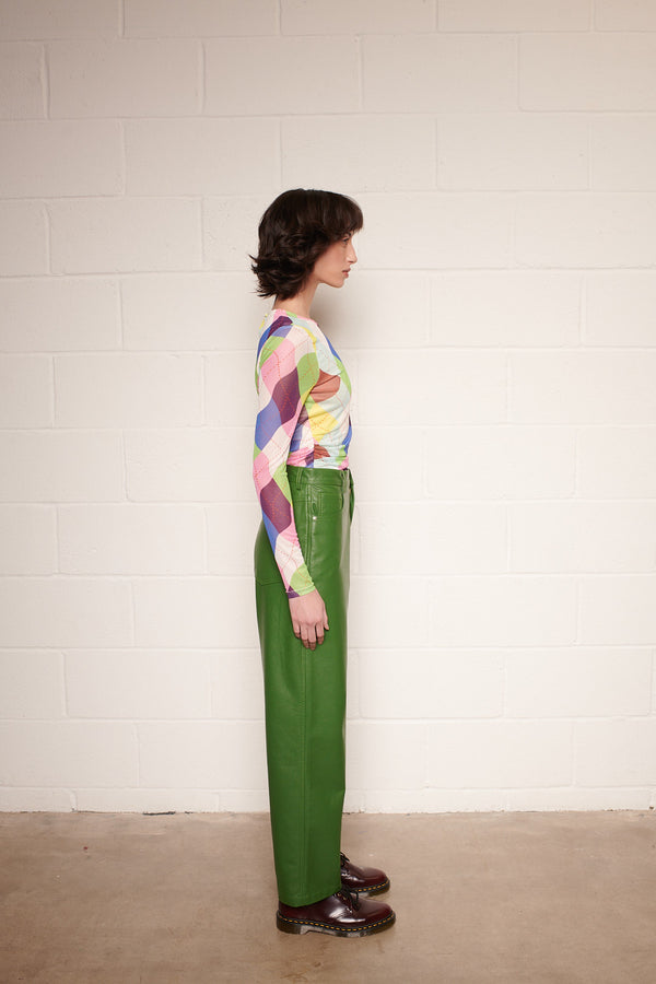 Olivia Rubin Kesia Argyle Mesh Top