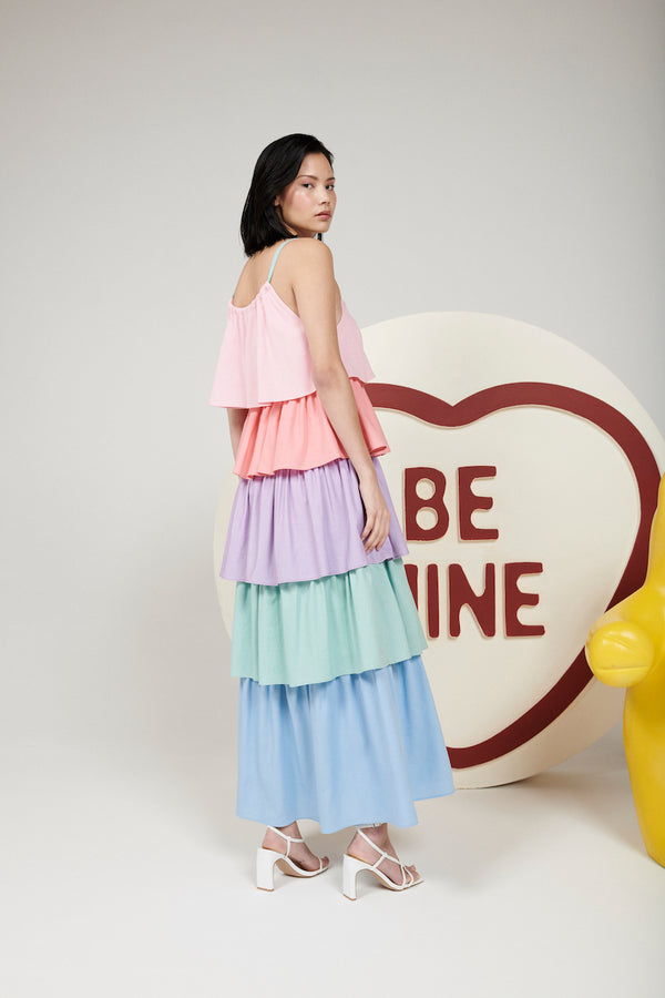 Olivia Rubin Lilia Colourblock Dress RENTAL