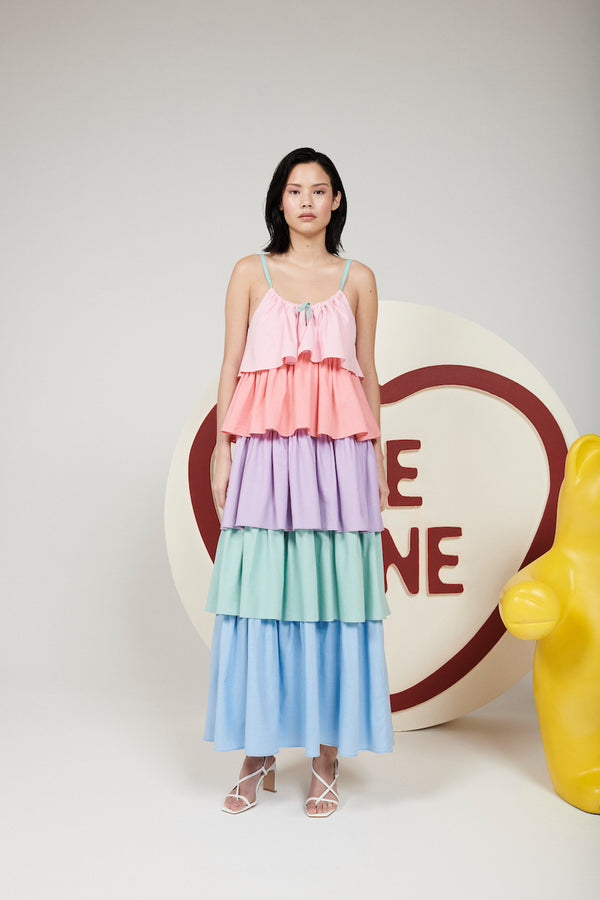 Olivia Rubin Lilia Colourblock Dress RENTAL