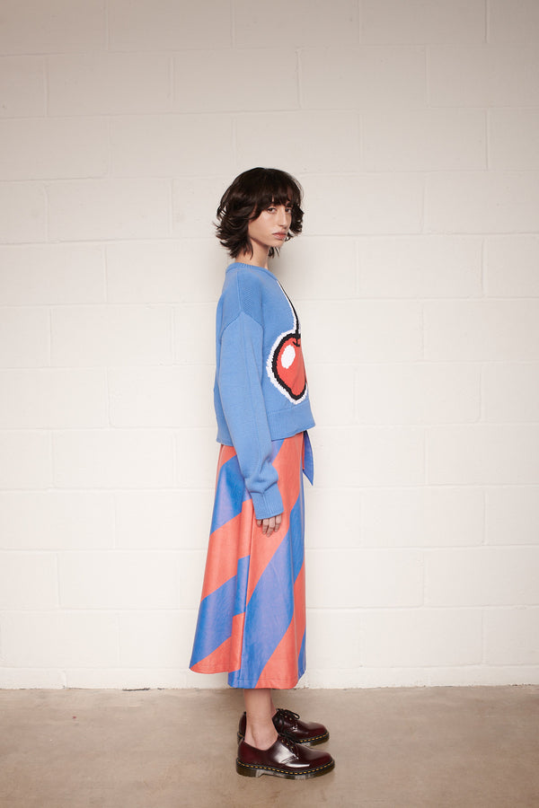 Olivia Rubin Maja Blue Cherry Cropped Jumper