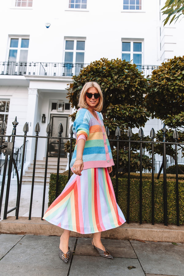 Olivia Rubin Mika Sequin Stripe Cardigan