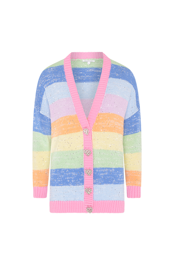 olivia rubin Mika Sequin Stripe Cardigan