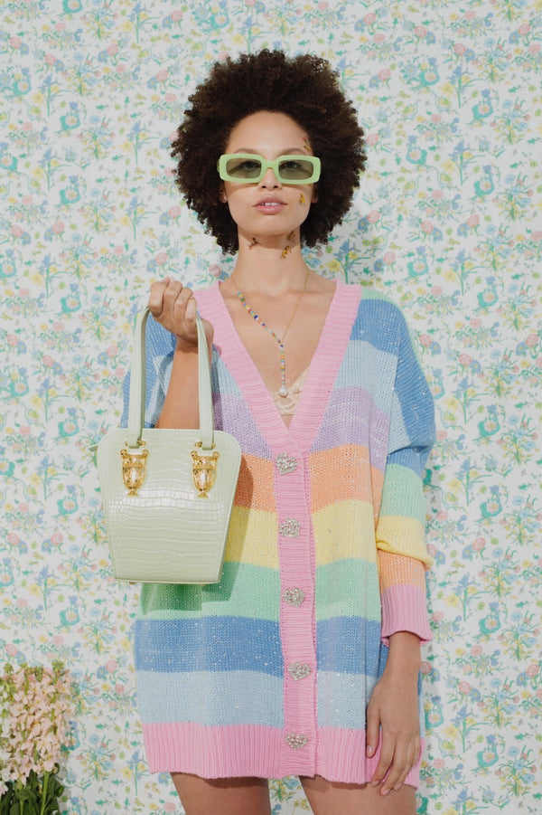 Olivia Rubin Mika Sequin Stripe Cardigan