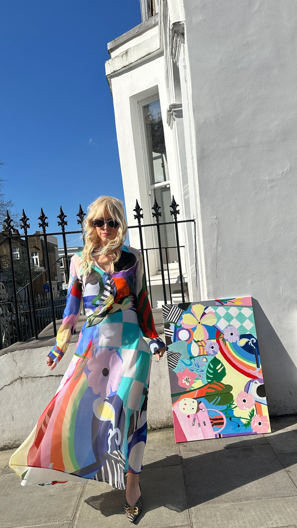 Olivia Rubin Solana Still Life Print Maxi Skirt