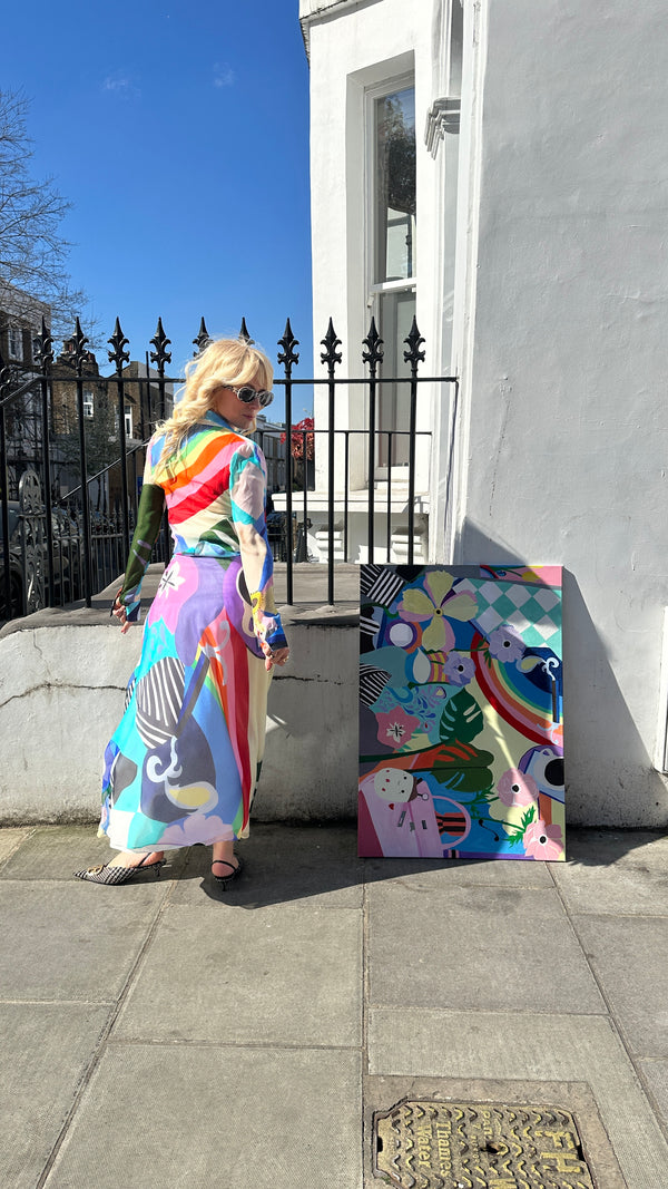 Olivia Rubin Solana Still Life Print Maxi Skirt