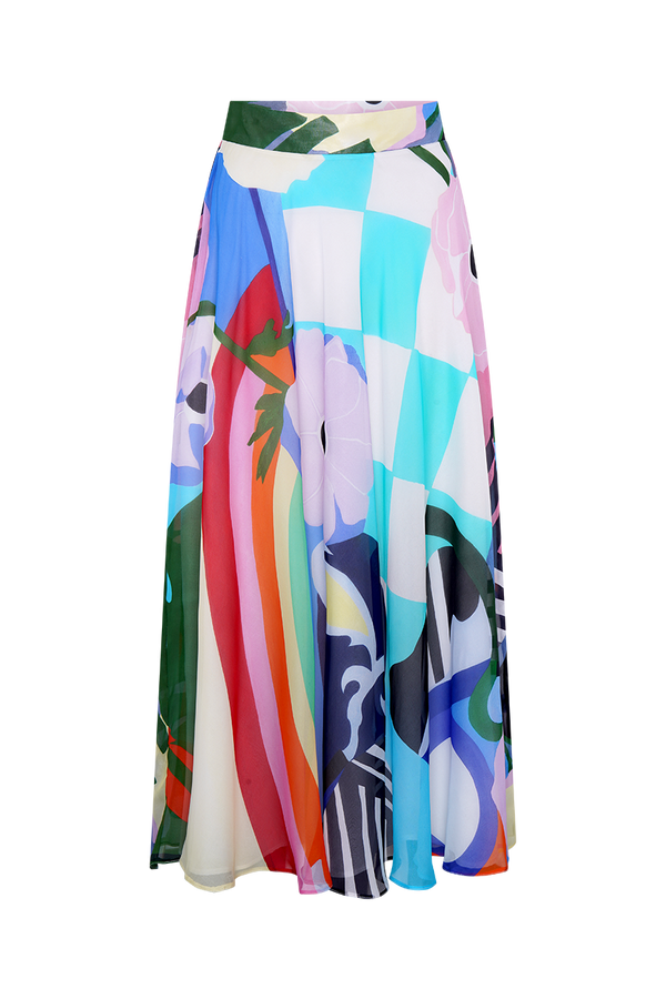 olivia rubin Solana Still Life Print Maxi Skirt