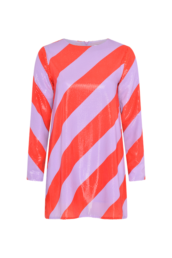 olivia rubin Tabitha Red Lilac Sequin Dress SAMPLE