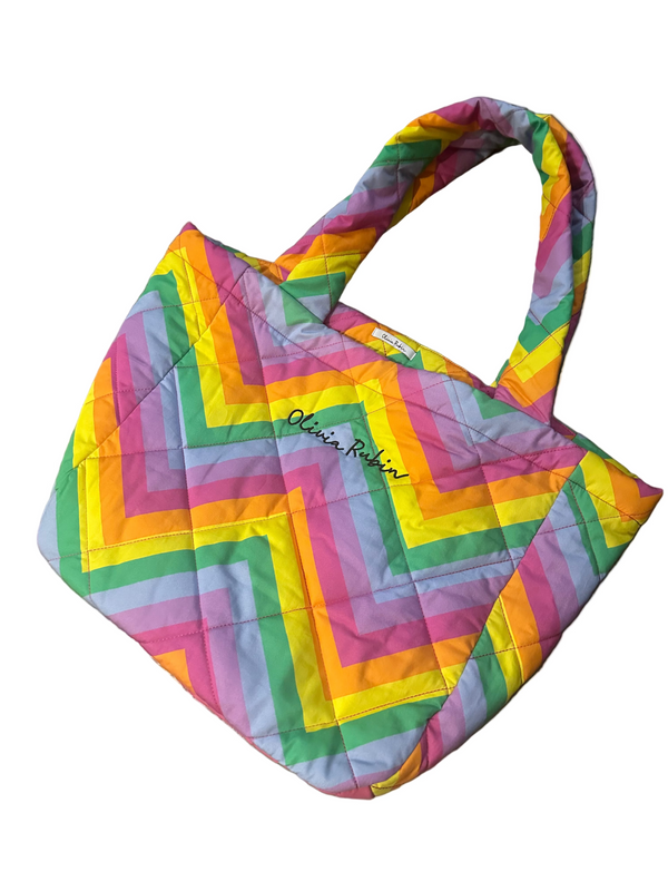 Olivia Rubin Tanya Rainbow Chevron Cushion Bag