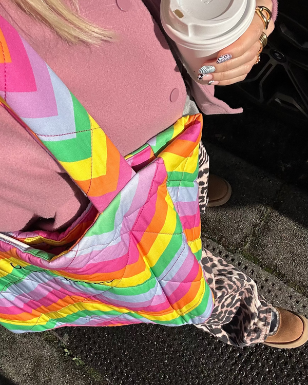 olivia rubin Tanya Rainbow Chevron Cushion Bag