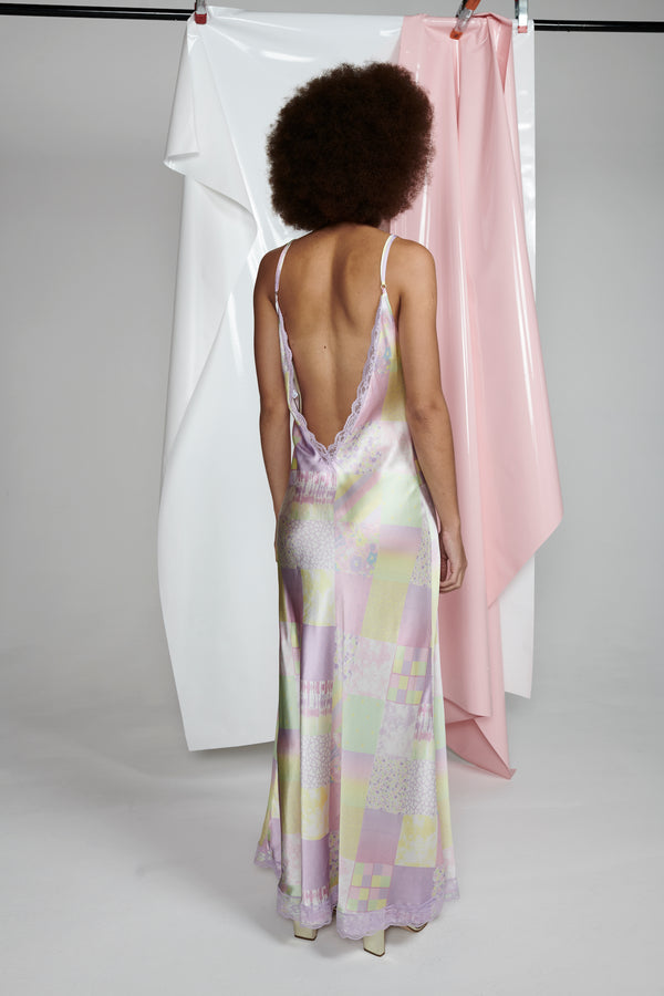 Olivia Rubin Veronica Light Patchwork Slip Dress