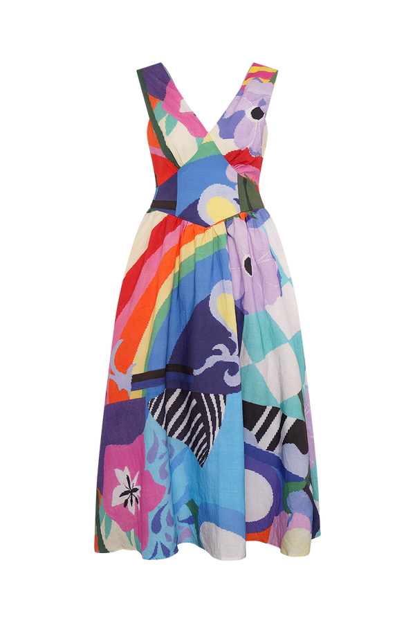 Olivia Rubin Violet Still Life Midi Dress