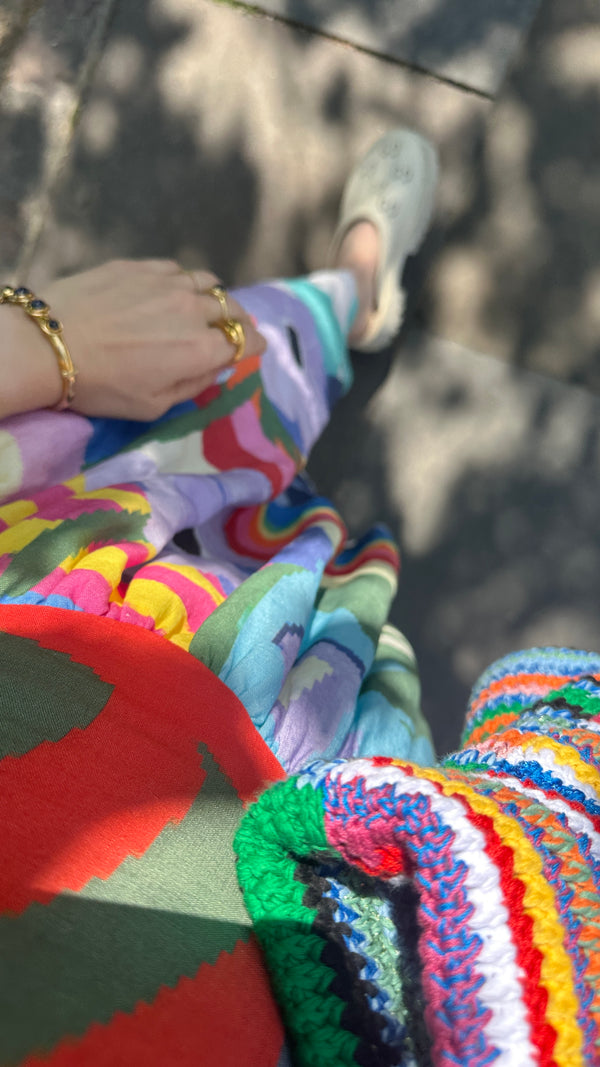 Olivia Rubin Violet Still Life Midi Dress