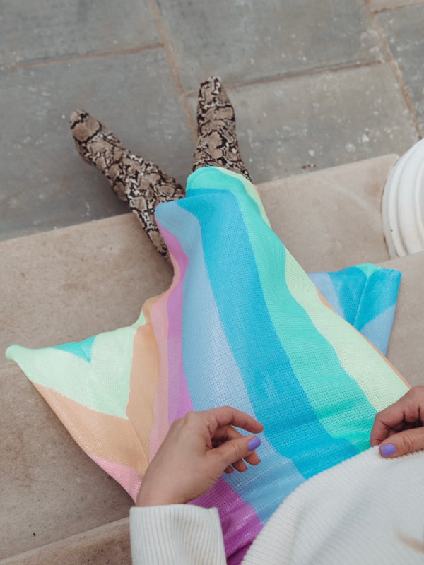 Olivia Rubin Penelope Pastel Stripe Sequin Skirt RENTAL