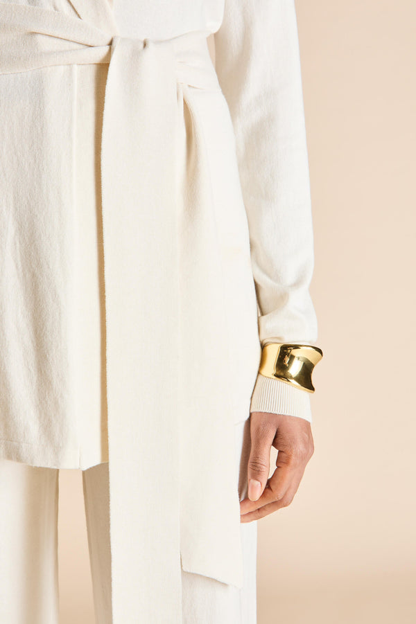 Olivia Von Halle Caro Alaska Ivory Tracksuit In Silk-Cashmere Ivory