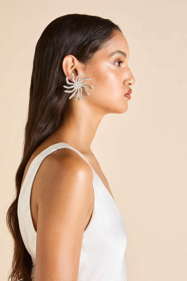 Olivia Von Halle Paloma Ivory Dress In Silk Satin Ivory