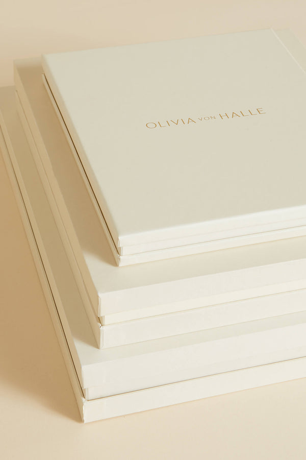 Olivia Von Halle Sabine Ivory Robe In Silk Twill Ivory