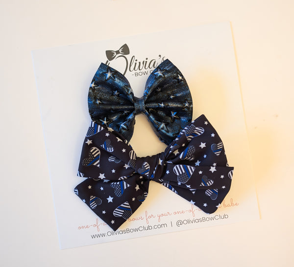 olivia's bow Back the Blue