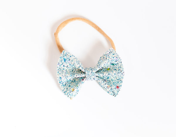 Olivia's Bow Birthstone Bow: March Aquamarine
