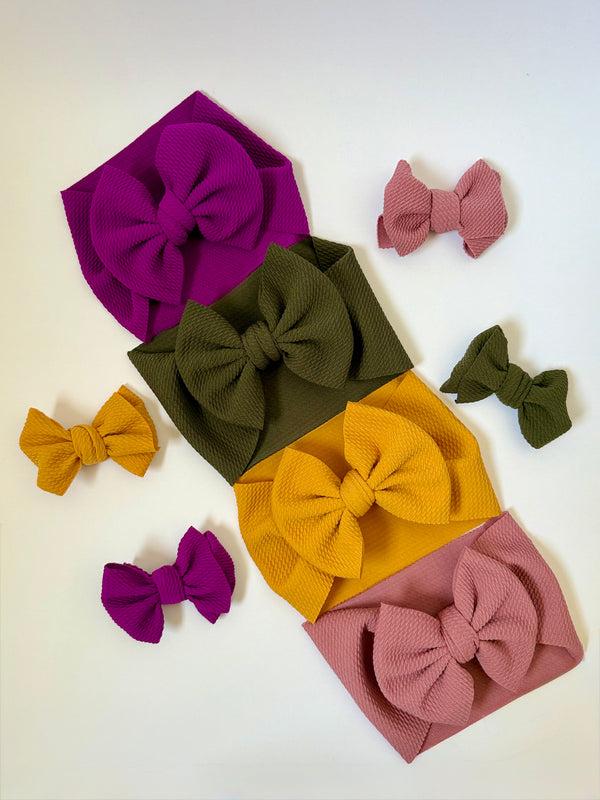 olivia's bow Fall Solids - Baby Headwraps