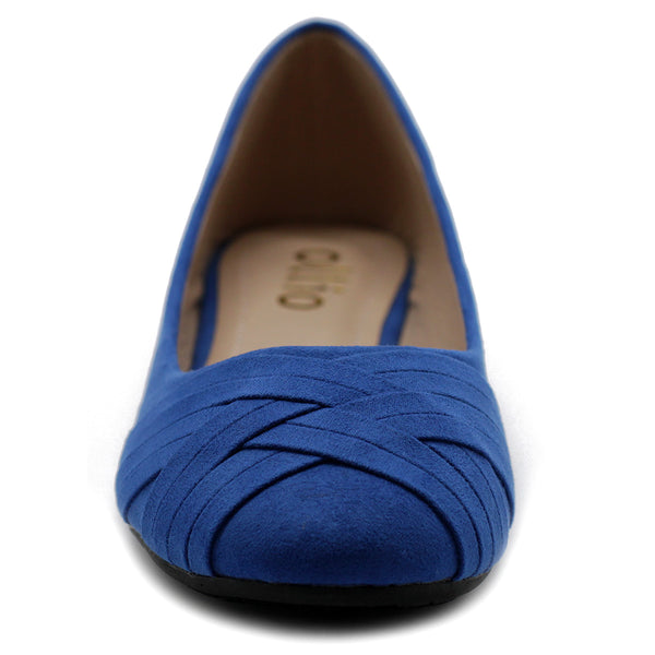 Ollio Ollio Women's Ballet Shoe Cute Casual Comfort Flat (Red Peach Blue Mustard Burgundy Purple)
