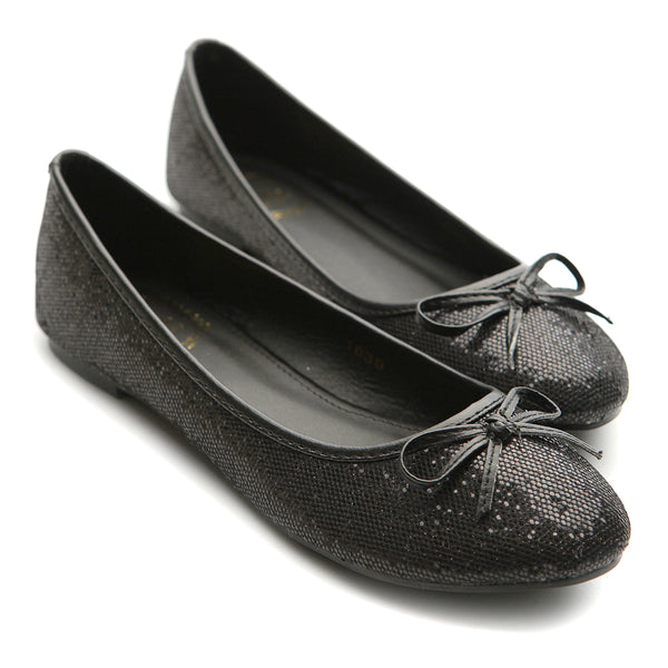 Ollio Ollio Women's Ballet Shoe Round Toe Glitter Comfort Multi Color Flat