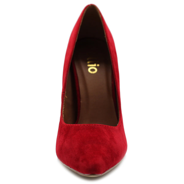 Ollio Ollio Women's Faux Suede Point Toe High Heel Multi Color Pump