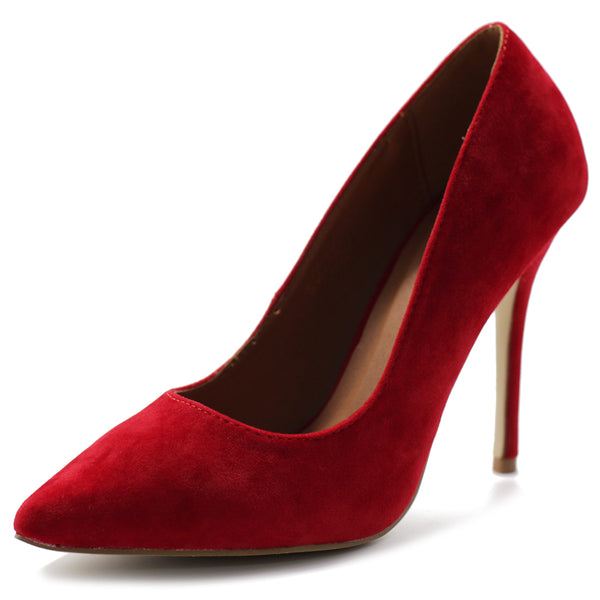 ollio Ollio Women's Faux Suede Point Toe High Heel Multi Color Pump ollio Ollio Women's Faux Suede Point Toe High Heel Multi Color Pump