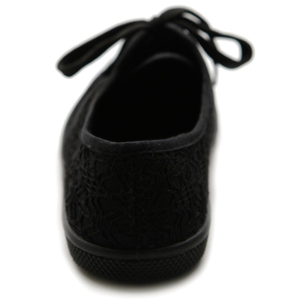 Ollio Ollio Women's Shoe Ballet Shoe Lace Up Sneaker Canvas Flat