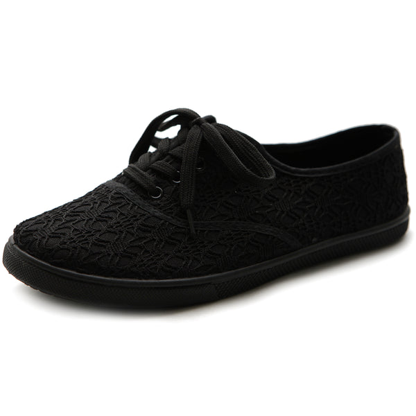 ollio Ollio Women's Shoe Ballet Shoe Lace Up Sneaker Canvas Flat ollio Ollio Women's Shoe Ballet Shoe Lace Up Sneaker Canvas Flat