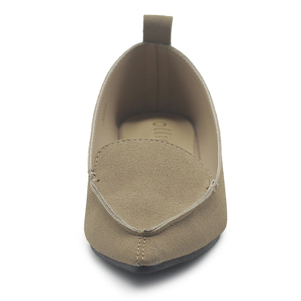 Ollio Ollio Women's Shoe Light Comfort Pointed Toe Moccasin Faux Suede Ballet Flats F77