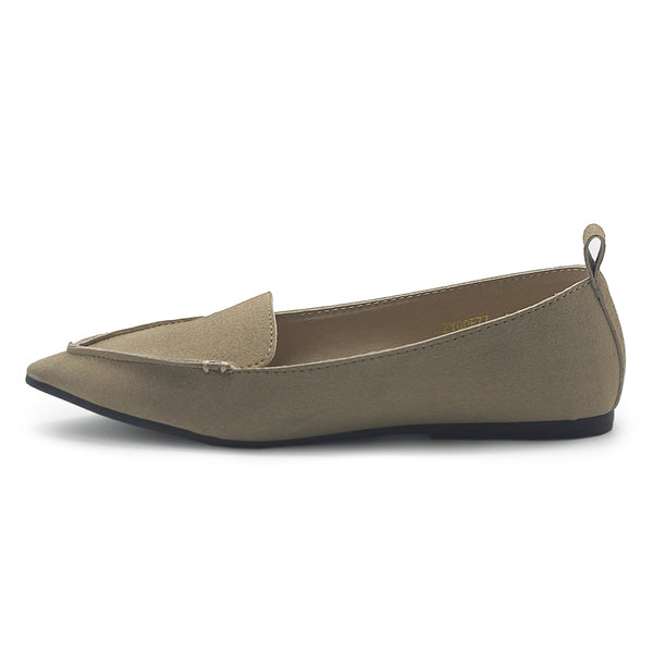 Ollio Ollio Women's Shoe Light Comfort Pointed Toe Moccasin Faux Suede Ballet Flats F77