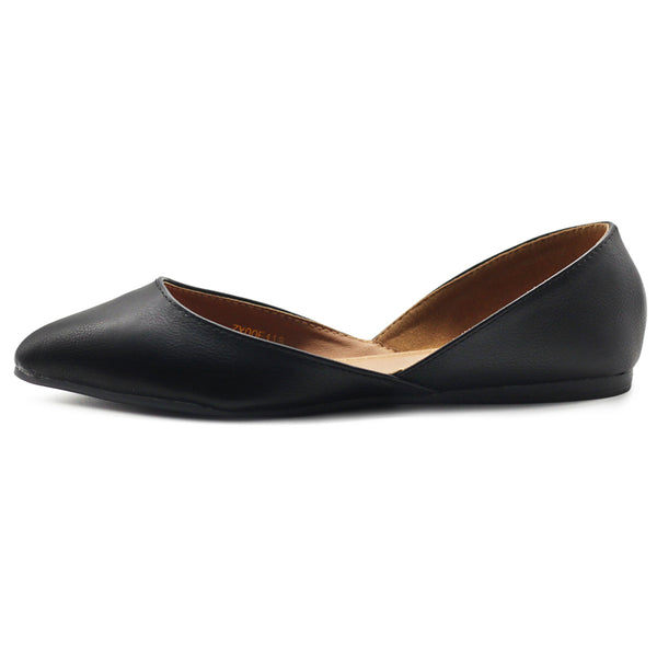 Ollio Ollio Women's Shoes Faux Leather Slip On Comfort Light Pointed Toe Ballet Flats F113