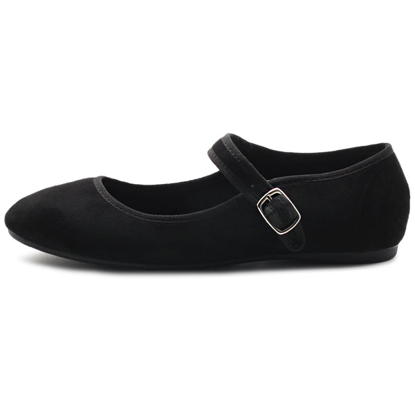 Ollio Ollio Women's Shoes Faux Suede Casual Mary Jane Light Ballet Flats ZY00F56-SU
