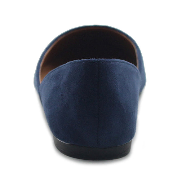 Ollio Ollio Women's Shoes Faux Suede Slip On Comfort Light Pointed Toe Ballet Flat