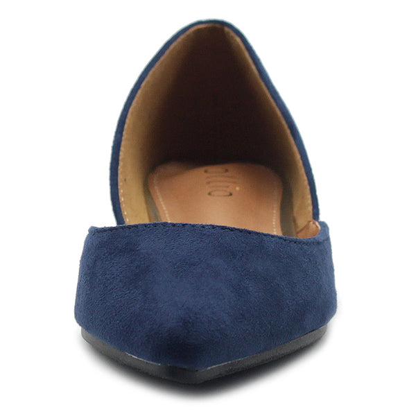 Ollio Ollio Women's Shoes Faux Suede Slip On Comfort Light Pointed Toe Ballet Flat