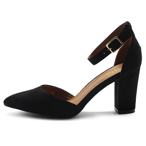 Ollio Ollio Women's Shoes Pointed Toe Ankle Straps Chunky Heels Pumps